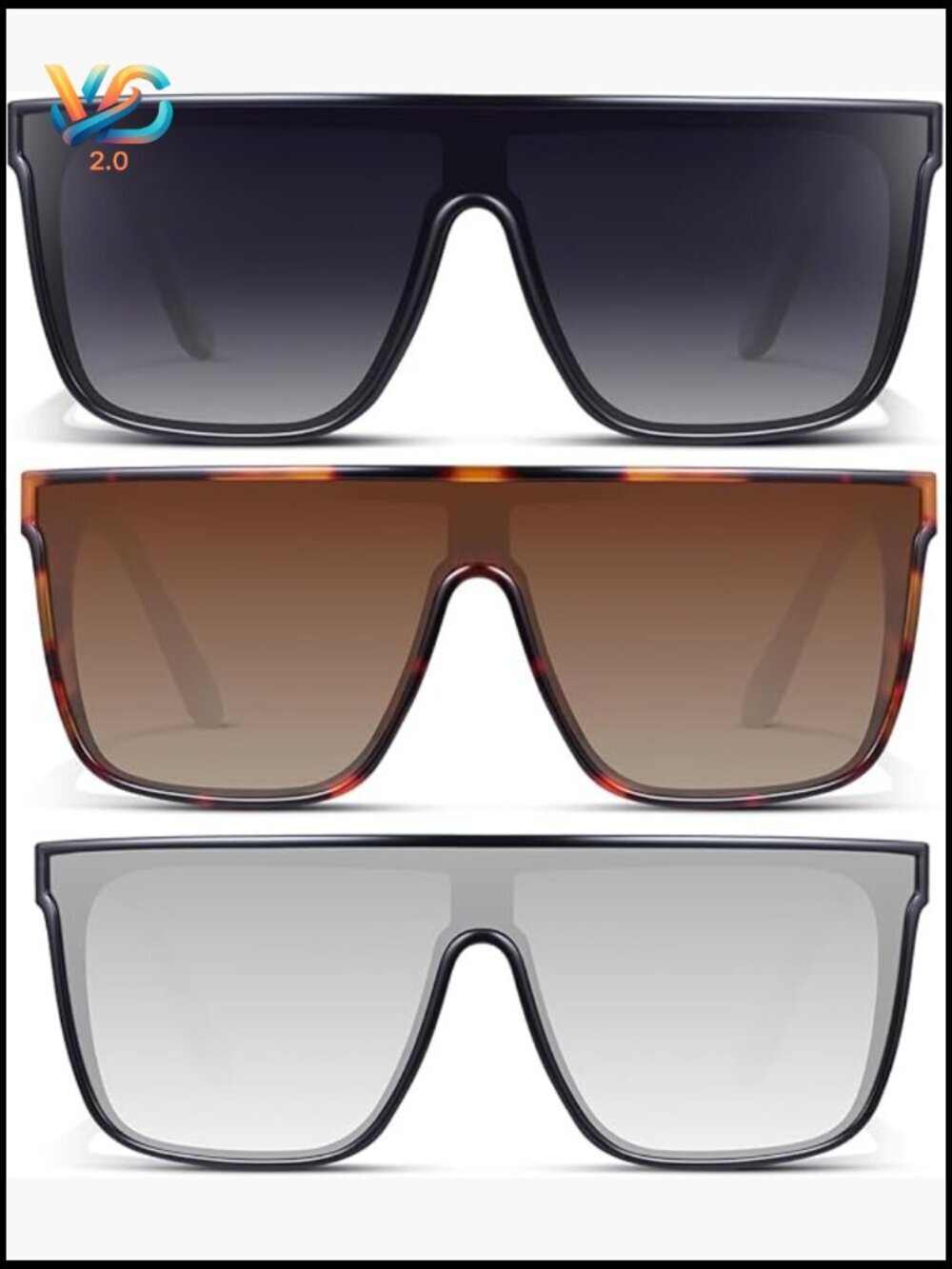Vintage Oversized Square Sunglasses with UV Protection Retro Style